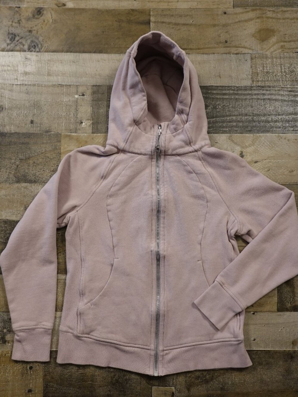 Lululemon Scuba Full Zip Hoodie Women’s Size 10 Dusty Rose Mauve Athleisure